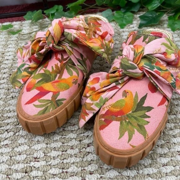 FARM RIO Womens Mango Trees Mule Sneaker With Bow EUA 9 / EUR 40 - Picture 6 of 11